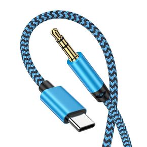 iPhone 16 Pro Max Aux Cord للسيارة ، [3.3ft] USB-C إلى 3.5 ملم محول صوت Jack Audio ، كابل Aux من النوع C للسيارة ، iPhone 16 Pro Max/16 Plus/16 Pro/16E/16/15 ، Samsung Galaxy S25 Ultra/S24 Fe/S24