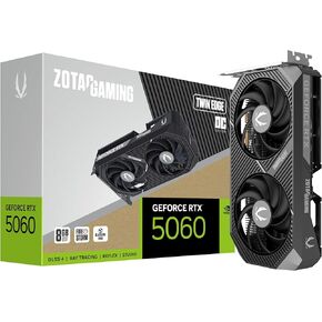 ZOTAC Gaming GeForce RTX 5060 Twin Edge OC DLSS 4 8GB GDDR7 128-bit 28 Gbps PCIE 5.0 Gaming Graphics Card, SFF-Ready Compact Card, ZT-B50600H-10M