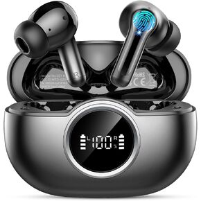 Bluetooth Headphones Hi-Fi Stereo Bass Ear Buds, ENC Noise Cancelling