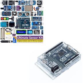 Sunfounder Ultimate Sensor Kit مع Arduino Uno R4 Minima + حالة أكريليك شفافة