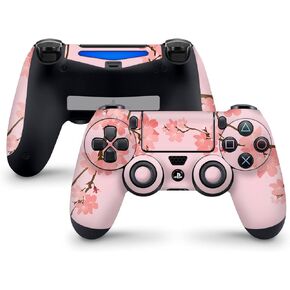ZOOMHITSKINS Compatible with PS4 Controller Skin, Sakura Japan Flower Cherry Blossom Floret Sakura, Durable, 3M Vinyl, Made in The USA