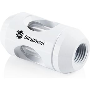 Bitspower Water Cooling Filter, Deluxe White, G1/4" In-Line Filter, Hi-Quality Brass, Desktop Compatible