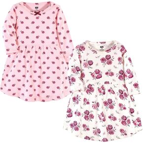 Hudson Baby Infant and Toddler Girl Cotton Dresses, Blush Rose Leopard, 4 Toddler in Saudi Arabia
