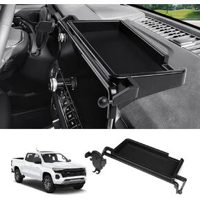 FIILINES Car Phone Holder Fit for Chevrolet/Chevy Colorado 2023-2025 Accessories Cell Phone Mount with Dash Organizer 2 in 1 for Colorado Accessories (11.3-Inch)