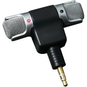Angoily Gaming Mic Mini Stereo Microphone 3.5mm Jack Tilt-up Mechanism Stereo Recording/Laptop Compatible