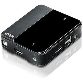 Aten CS782DP2Port USB DisplayPort/Audio KVM Switch (4K Supported and Cables Included)