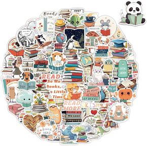 100 قطعة من ملصقات الكتب لجهاز Kindle، ملصقات قراءة الكتب لأجهزة الكمبيوتر المحمول الخاصة بزجاجة المياه، ملصقات لمحبي الكتب هدايا للأطفال والمراهقين والبالغين in Kuwait