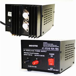 Audiotek - Output 16A Amp Mobile 13.8 Volt DC Power Supply AT-PS16