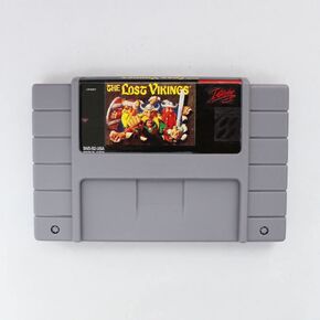 Royal Retro The Lost Vikings 16 bit Big Gray Game Card For NTSC Game Player