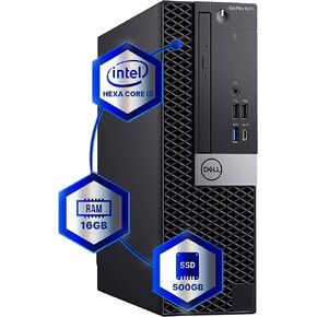 Dell Optiplex 5070 Desktop Computer | Hexa Core Intel i5 (3.2) | 16GB DDR4 RAM | 500GB SSD Solid State | Windows 11 Professional | Home or Office PC (Renewed)