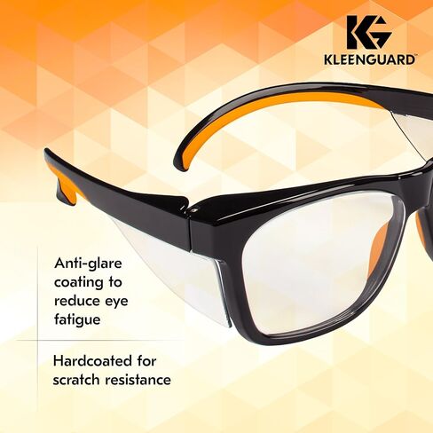 نظارات أمان KleenGuard™ V30 Maverick™ (49311)، مع طلاء مضاد للضباب من KleenVision™، عدسات دخانية، إطار أسود، نظارة شمسية للجنسين للرجال والنساء (الكمية 12) in Kuwait