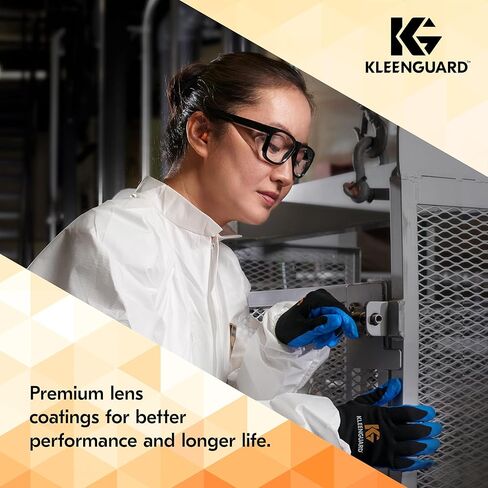 نظارات أمان KleenGuard™ V30 Maverick™ (49311)، مع طلاء مضاد للضباب من KleenVision™، عدسات دخانية، إطار أسود، نظارة شمسية للجنسين للرجال والنساء (الكمية 12) in Kuwait