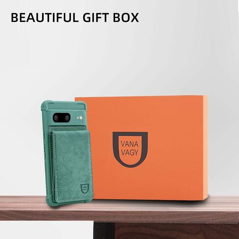 VANAVAGY Compatible for Google Pixel 7 Wallet Case for Women and Men,Leather Magnetic Clasp Flip Folio Phone Cover with Credit Card Holder and Coin Pocket,Forest Green in Saudi Arabia