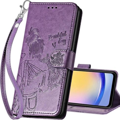 for Samsung Galaxy A26 5G Wallet case，Flip Folio Cover with Stand Feature for Women Men，PU Leather Phone Case Fit for Samsung Galaxy A26 5G [Blue-Butterfly] in Kuwait