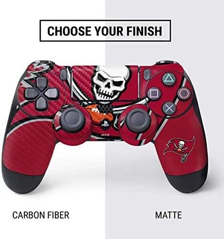 Skinit Decal Gaming Skin Compatible with PS4 Controller - Officially Licensed NFL Tampa Bay Buccaneers Large Logo Design in Saudi Arabia