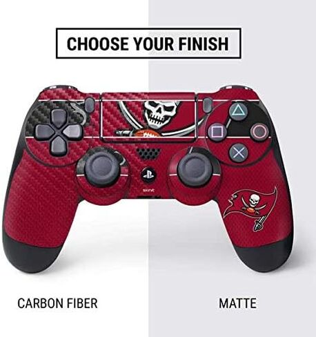 Skinit Decal Gaming Skin Compatible with PS4 Controller - Officially Licensed NFL Tampa Bay Buccaneers Large Logo Design in Saudi Arabia