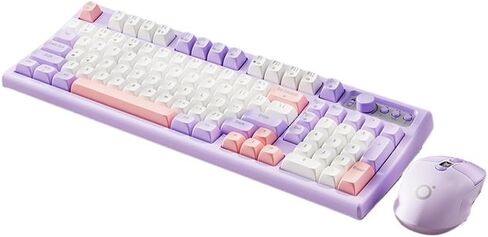 Colorful Wireless Keyboard Mouse Headset Combos, Bluetooth + 2.4G Ergonomics, Retro Style, for Office Gaming(B,2Pcs) in Saudi Arabia