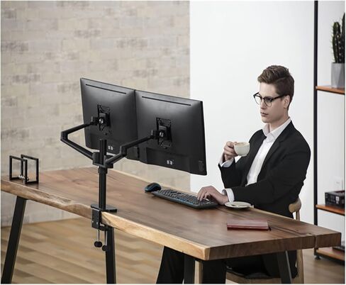 OL-2 ارتفاع الألومنيوم ضبط 17-32 بوصة شاشة مزدوجة حامل الذراع الذراع Motion Motion Mount in Saudi Arabia