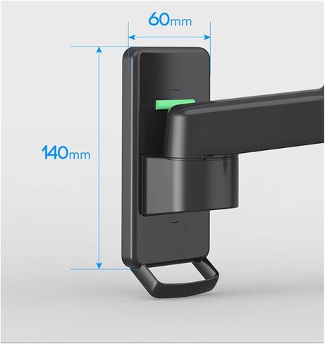 F300 F150 Gas Spring 24-35 Inch LED TV Wall Mount Monitor Holder Ergonomic Mount Arm Max. VESA 100 * 100mm Loading 3-12kgs(F300-Black) in Saudi Arabia