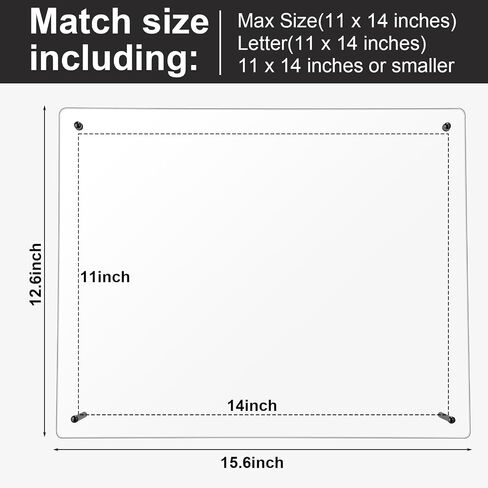 Thyle 8 Pcs Acrylic Photo Frame Floating Picture Frame Brackets 8.5 x 11 Inch Document Certificate Photo Frame Clear A4 Poster Frame Tabletop Desktop or Hanging Wall Mount Display Photography File in Saudi Arabia
