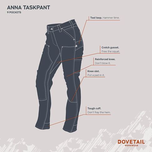 Dovetail Workwear Anna Taskpant Cargo Pants for Women, Relaxed Fit, 9 Functional Pockets in Saudi Arabia