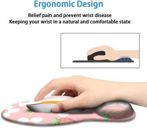 وسادة الماوس المريح مع راحة معصم ، ودعم معصم لوحة الماوس هلام مريح للكمبيوتر للكمبيوتر المحمول ، وموسيباد لتخفيف الألم مع قاعدة PU غير انزلاق in Kuwait