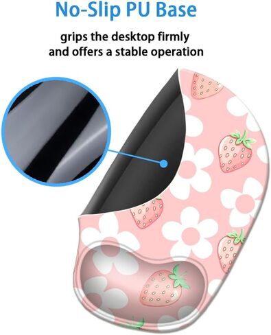 وسادة الماوس المريح مع راحة معصم ، ودعم معصم لوحة الماوس هلام مريح للكمبيوتر للكمبيوتر المحمول ، وموسيباد لتخفيف الألم مع قاعدة PU غير انزلاق in Kuwait