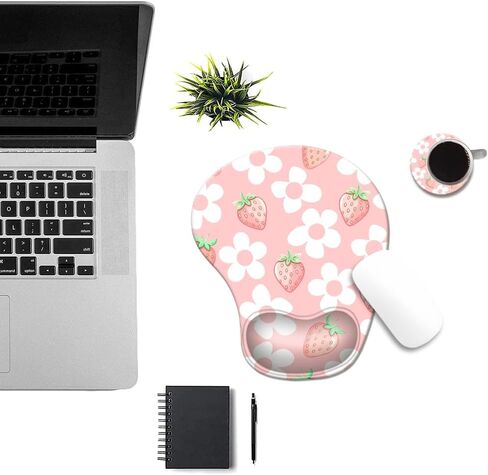 وسادة الماوس المريح مع راحة معصم ، ودعم معصم لوحة الماوس هلام مريح للكمبيوتر للكمبيوتر المحمول ، وموسيباد لتخفيف الألم مع قاعدة PU غير انزلاق in Kuwait