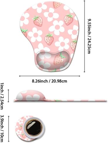 وسادة الماوس المريح مع راحة معصم ، ودعم معصم لوحة الماوس هلام مريح للكمبيوتر للكمبيوتر المحمول ، وموسيباد لتخفيف الألم مع قاعدة PU غير انزلاق in Kuwait