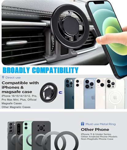 Car Phone Holder, Car Air Vent Phone Stand Mount, for Mazda CX-5 2017-2024, for Magsafe Magnetic Navigation Bracket, for Magsafe Case, iPhone 16 15 14 13 12 Pro Max Plus Mini, All Phones in Saudi Arabia