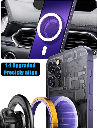 Car Phone Holder, Car Air Vent Phone Stand Mount, for Mazda CX-5 2017-2024, for Magsafe Magnetic Navigation Bracket, for Magsafe Case, iPhone 16 15 14 13 12 Pro Max Plus Mini, All Phones in Saudi Arabia