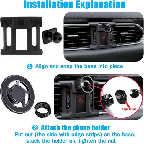Car Phone Holder, Car Air Vent Phone Stand Mount, for Mazda CX-5 2017-2024, for Magsafe Magnetic Navigation Bracket, for Magsafe Case, iPhone 16 15 14 13 12 Pro Max Plus Mini, All Phones in Saudi Arabia