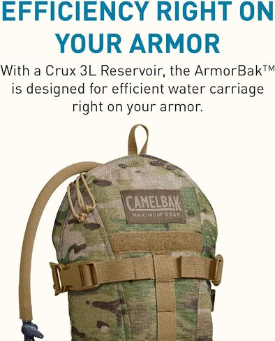 CamelBak Armorbak Tactical Hydration Pack with 100oz/3L Mil Spec Crux Reservoir Bladder, Direct Armor Attachment System in Kuwait