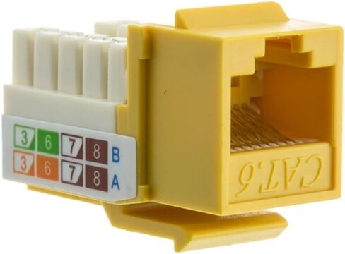 CableWholesale Cat6 Keystone Jack, Beige/Ivory, RJ45 Female to 110 Punch Down in Saudi Arabia