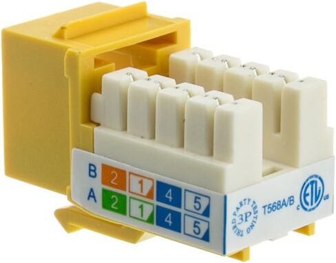 CableWholesale Cat6 Keystone Jack, Beige/Ivory, RJ45 Female to 110 Punch Down in Saudi Arabia