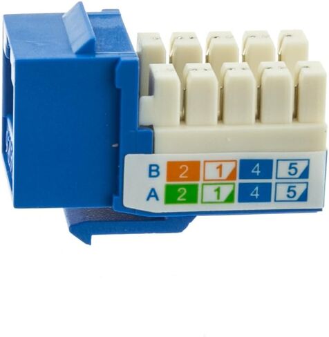 CableWholesale Cat6 Keystone Jack, Beige/Ivory, RJ45 Female to 110 Punch Down in Saudi Arabia