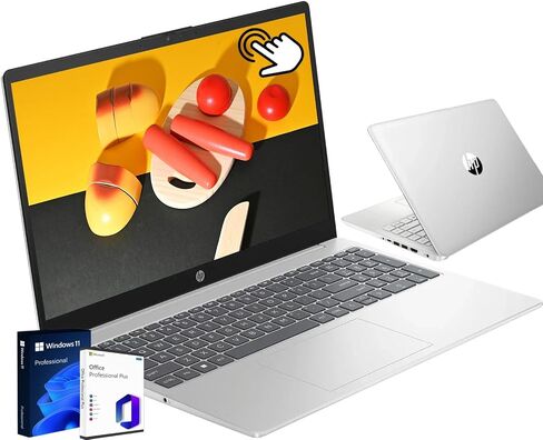 HP 2025 Business Laptop Computer, 15.6" FHD Touchscreen, Office Pro Lifetime Licence, Win 11 Pro, Intel 13th Gen i7-1355U, 32GB RAM, 2TB SSD, Wi-Fi 6, with Copilot in Saudi Arabia