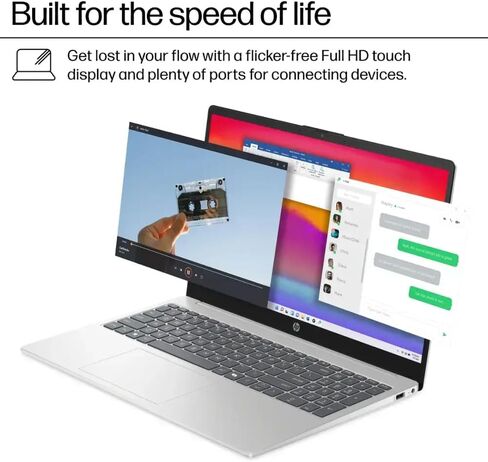 HP 2025 كمبيوتر الكمبيوتر المحمول للأعمال ، 15.6 "FHD Touchscreen ، Office Pro LifeTime ، Win 11 Pro ، Intel 13th Gen I7-1355U ، 32GB RAM ، 2TB SSD ، Wi-Fi 6 ، مع Copilot in Kuwait