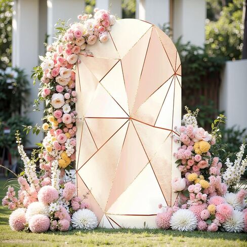 6.6FT Arch Backdrop Cover Bouquet Roses Watercolor Used as Greeting for Wedding Birthday Other Wedding Arch Cover Spandex Fitted Stretchy Backdrop Stand Covers for Wedding Birthday Party Decoration in Saudi Arabia