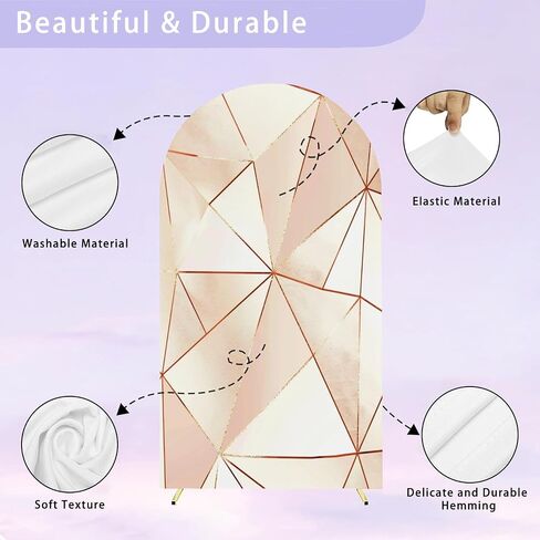 6.6FT Arch Backdrop Cover Bouquet Roses Watercolor Used as Greeting for Wedding Birthday Other Wedding Arch Cover Spandex Fitted Stretchy Backdrop Stand Covers for Wedding Birthday Party Decoration in Saudi Arabia