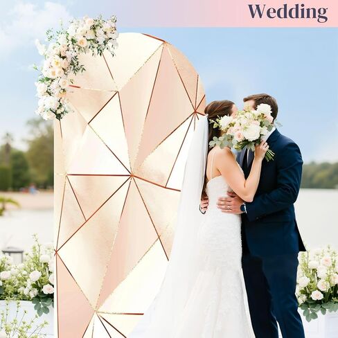 6.6FT Arch Backdrop Cover Bouquet Roses Watercolor Used as Greeting for Wedding Birthday Other Wedding Arch Cover Spandex Fitted Stretchy Backdrop Stand Covers for Wedding Birthday Party Decoration in Saudi Arabia