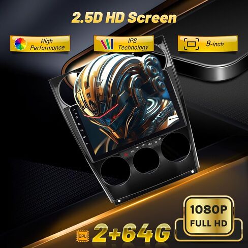 راديو سيارة 2+64G لسيارة Mazda 6 2002-2008 - Carplay لاسلكي وAndroid Auto - 9 بوصة Android 13 ستيريو مع WiFi/EQ/GPS + كاميرا رؤية خلفية AHD in Saudi Arabia