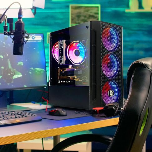 سطح مكتب كمبيوتر الأبراج - معالج Intel Core i7 4 -Core يصل إلى 3.9 جيجا هرتز ، 1 تيرابايت SSD ذاكرة ذاكرة الوصول العشوائي 32GB ، GeForce GTX 1660 Super GDDR6 6GB ، RGB Lights ، HDMI ، AC WIFI ، Windows 10 Pro - Black - Black in Kuwait