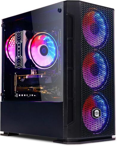 سطح مكتب كمبيوتر الأبراج - معالج Intel Core i7 4 -Core يصل إلى 3.9 جيجا هرتز ، 1 تيرابايت SSD ذاكرة ذاكرة الوصول العشوائي 32GB ، GeForce GTX 1660 Super GDDR6 6GB ، RGB Lights ، HDMI ، AC WIFI ، Windows 10 Pro - Black - Black in Kuwait