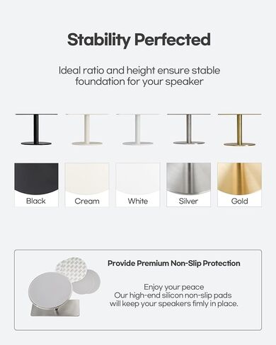 Emberton Speaker Stand(Matt Black), for Marshall emberton Speaker, Opticaml Sound Quality, Width 5.35inch Height 3.94inch, Compact Size, Stylish Home Audio Setup, luxurios Matte Color in Saudi Arabia