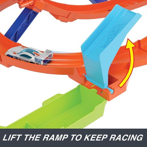 Hot Wheels Toy Car Track Set, Action Loop Cyclone Challenge Track Set, 2 Ways to Play & Easy Storage, with 1:64 Scale Toy Car in Saudi Arabia