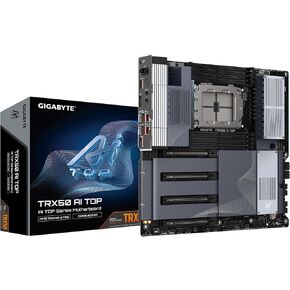 GIGABYTE TRX50 AI TOP sTR5 AMD TRX50 EATX Motherboard - DDR5, PCIe 5.0 M.2, PCIe 5.0, USB4 Type-C, Wi-Fi 7, Marvell 10GbE
