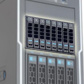 ZhenLoong 2.5-inch 8 Bay NVMe U.2 SSD HDD Hot-swap Module Cage with 32Gb Backplane SFF8654 X8/Installation of 2 CD-ROM Positions.Come with PCIe3.0 X16 Extended to X32 8*U.2 Card and Cables