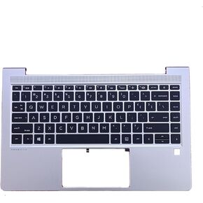 N01287-001 4BX8STATP00/TP70/TPJ0 Replacement for HP ProBook 440 G9 445 G9 Laptop Upper Top Cover Case Palmrest Backlit US Keyboard Assembly Part Silver