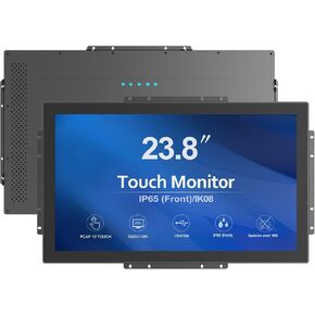 23.8 Inch 10 Points PCAP Open Frame Touch Screen LCD Display Monitors 1920x1080 Black with 1000 Nits Brightness